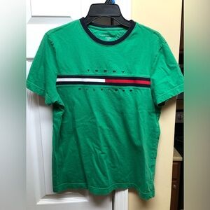 Tommy Hilfiger men’s crew neck shirt size small green Y2k style
